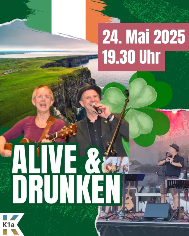 Die Vorbereitungen für den irischen Abend in der KulturScheune1a laufen.
Heute habe ich die Fotos der Hobbyfotografinnen Moni und Gisela aus unserem Team bekommen, die ihre Urlaube in Irland mit tollen Bildern festgehalten haben.
Am Samstag zeigen wir sie über die große Leinwand und lassen uns mit einem Guiness in der Hand musikalisch von Alive & Drunken auf die grüne Insel entführen 🍀
Tickets gibt es heute beim ScheunenMarkt oder auch noch an der Abendkasse.

#irischeseele #irland #irischemusik #grueneinsel #fotografieirland